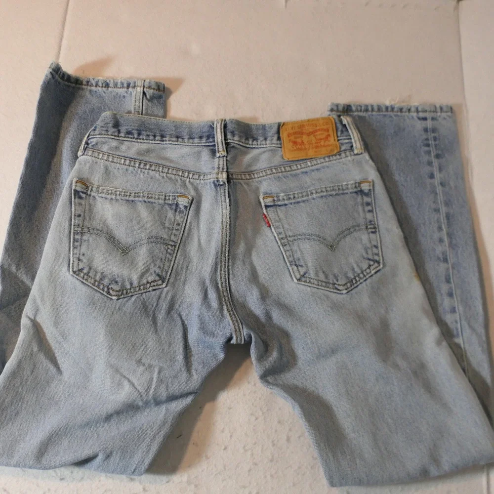 Levi's Mens 505 Jeans 30x32 Blue Distressed Grunge Workwear Rugged Heritage Alt